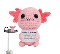 Axolotl Jouet | salamandre douce crochetée à la main drôle en peluche à émotion positive | Décoration de fête et d'intérieur