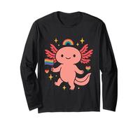 Axolotl Kawaii Arc-en-Ciel LGBT Mignon Pride Queer Manche Longue