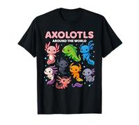 Axolotl Kawaii Axolotl du Monde Joli Axolotl coloré T-Shirt