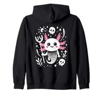 Axolotl Kawaii Crâne Cute Horror Pastel Goth Motif Sweat à Capuche
