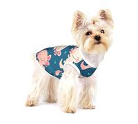 Axolotl Kawaii,T-Shirt sans Manches en Coton pour Animaux de Compagnie, Gilet Respirant, Extensible et Doux,M