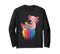 Axolotl LGBT Noodles Axolotl Gay Pride Rainbow Flag Manche Longue