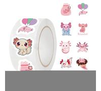 Axolotl Lot de 500 autocollants amusants pour une utilisation polyvalente, facile à enlever | pour journal, album de mémoire, planche à roulettes, téléphone portable, cahier