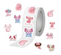 Axolotl Lot de 500 feuilles autocollantes autocollantes pour bouteilles d'eau, cahiers d'exercice, enveloppes pour salles de tes, bureau, journal, scrapbooking, carnets de notes