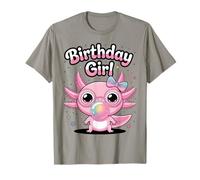 Axolotl Mignon Anniversaire Fille avec nœud et confettis T-Shirt