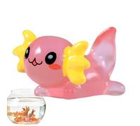Axolotl Miniature - Figurines miniatures Axolotl - En résine - Brille dans le noir - Décoration d'aquarium de dessin animé en résine - Décoration phosphorescente dans le noir, Siehe Beschreibung, Voir