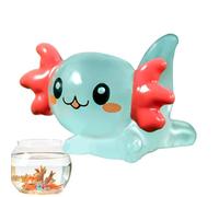 Axolotl Miniature - Petite miniature Axolotl - Accessoire d'aquarium portable - Figurine en résine mignonne qui brille dans le noir - Décoration d'aquarium lumineuse pour la maison, le bureau, (0,91 x