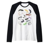 Axolotl Morphs Types d'Axolotls Esthétique Science Biologie Manche Raglan