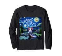 Axolotl Nuit étoilée Van Gogh Animal surréaliste mignon Manche Longue