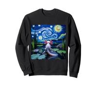 Axolotl Nuit étoilée Van Gogh Animal surréaliste mignon Sweatshirt