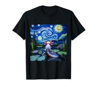 Axolotl Nuit étoilée Van Gogh Animal surréaliste mignon T-Shirt