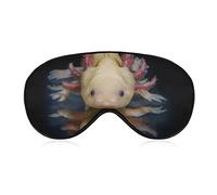 Axolotl on Dark Sleep Mask Masque pour les yeux portable avec bande réglable pour hommes et femmes