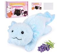 Axolotl Peluche chauffante, 13 pouces, coussin chauffant Axolotl, coussin en peluche, coussin chauffant au micro-ondes, animaux lestés, cadeau pour adultes et enfants de 3 ans et plus