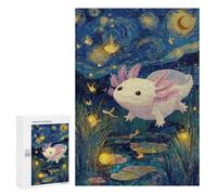 Axolotl Pond Night Sky Puzzle 300 Pièces Educa Jouet en Bois Cadeau Unique Décoration Intérieure Jeu Éducatif Challenge Toy Adultes Et Enfants À Partir De 14 Ans 300 PCS