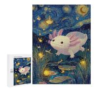 Axolotl Pond Night Sky Puzzle 500 Pièces Educa Jouet en Bois Cadeau Unique Décoration Intérieure Jeu Éducatif Challenge Toy Adultes Et Enfants À Partir De 14 Ans 500 PCS