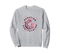 Axolotl Pose des Questions sur Tout ce Qui est Mignon et Curieux : Un amphibien Sweatshirt, Unisexe pour Adultes, Gris Chiné, L