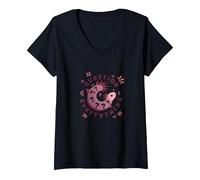 Axolotl Pose des Questions sur Tout ce Qui est Mignon et Curieux : Un amphibien T-Shirt avec Col en V, Femme, Noir, XL