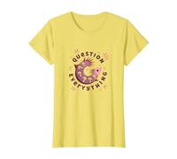 Axolotl Pose des Questions sur Tout ce Qui est Mignon et Curieux : Un amphibien T-Shirt, Femme, Citron, XL