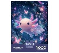 Axolotl Puzzle 1000 Pieces Cadeau Unique Animaux Jeu Éduchatif Challenge Toy À De Qualité Supérieure Peinture Art pour Adultes Et Enfants 38x26cm/1000pcs