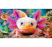 Axolotl Puzzle 1000 Pièces pour Adultes - en Carton Recyclé - Décoration 38x26cm/1000pcs