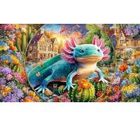 Axolotl Puzzle 1000 Pièces pour Adultes - en Carton Recyclé pour la Décoration 38x26cm/1000pcs