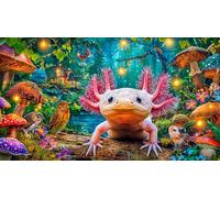 Axolotl Puzzle 1000 Pièces pour Adultes - en Carton Recyclé pour la Décoration 38x52cm/1000pcs