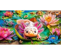 Axolotl Puzzle 1000 Pièces pour Adultes - en Carton Recyclé pour la Décoration 75x50cm/1000pcs