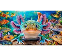 Axolotl Puzzle 1000 Pièces pour Adultes - en Carton Recyclé pour la Décoration 75x50cm/1000pcs