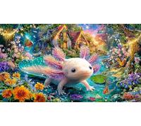 Axolotl Puzzle pour Adultes: 1000 Pièces en Carton Recyclé - Décoration 38x52cm/1000pcs
