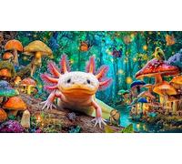 Axolotl Puzzle pour Adultes: 1000 Pièces en Carton Recyclé - Décoration 38x52cm/1000pcs