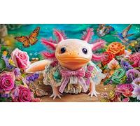 Axolotl Puzzle pour Adultes: 1000 Pièces en Carton Recyclé - Décoration 38x52cm/1000pcs