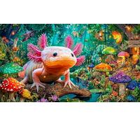 Axolotl Puzzle pour Adultes: 1000 Pièces en Carton Recyclé - Décoration 75x50cm/1000pcs