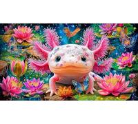 Axolotl Puzzle pour Adultes: 1000 Pièces en Carton Recyclé pour la Décoration 75x50cm/1000pcs