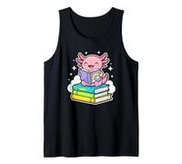 Axolotl Reading Books Fun Learning Cozy Bookworm Débardeur