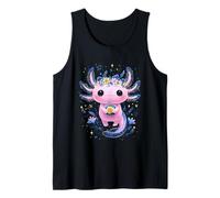 Axolotl Rose Couronne Fleurs Tasse Botan Débardeur