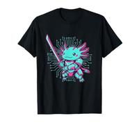 Axolotl Samurai Cyberpunk Warrior Anime Graphic pour garçon T-Shirt