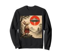 Axolotl Samurai UFO Vintage Japanese Ukiyo-e pour les amoureux des animaux Sweatshirt
