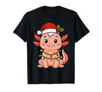 Axolotl Sapin de Noël Lumières Pyjamas Filles Garçons Noël T-Shirt