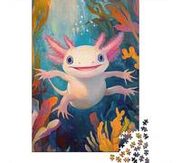 Axolotl Scène sous-Marine Puzzle 1000 Pièces Adultes intéressant Puzzles 1000 Pièce Jeu Éducatif Décor À La Maison 70x50cm/1000pcs