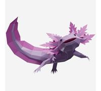 Axolotl Sculpture en papier, kit de bricolage pré-découpé, figurine d'animaux sauvages faite à la main, décoration d'intérieur, tous les accessoires inclus
