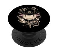 Axolotl Shérif Chapeau Cowboy Serpent Art PopSockets PopGrip Adhésif