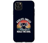 Axolotl Smiles guérit l'âme d'un propriétaire d'animal Vintage Amusant Coque pour iPhone 11 Pro Max