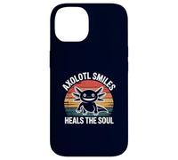 Axolotl Smiles guérit l'âme d'un propriétaire d'animal Vintage Amusant Coque pour iPhone 14