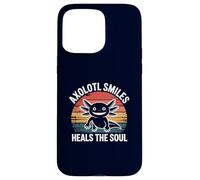 Axolotl Smiles guérit l'âme d'un propriétaire d'animal Vintage Amusant Coque pour iPhone 15 Pro Max