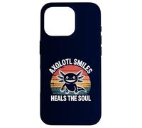 Axolotl Smiles guérit l'âme d'un propriétaire d'animal Vintage Amusant Coque pour iPhone 16 Pro