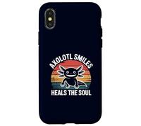 Axolotl Smiles guérit l'âme d'un propriétaire d'animal Vintage Amusant Coque pour iPhone X/XS