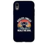 Axolotl Smiles guérit l'âme d'un propriétaire d'animal Vintage Amusant Coque pour iPhone XR