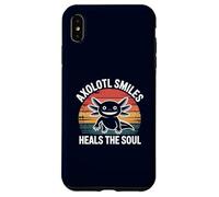 Axolotl Smiles guérit l'âme d'un propriétaire d'animal Vintage Amusant Coque pour iPhone XS Max