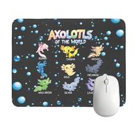 Axolotl Tapis de souris pour ordinateur Axolotls du monde Tapis de bureau Motif animal mignon Décoration de bureau Accessoires de bureau Tapis de souris de jeu (tapis de souris Axolotls)