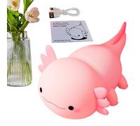 Axolotl Veilleuse hexagonale en forme de dinosaure, lumière en silicone, veilleuse en silicone pour chambre d'enfant, lampe de table rechargeable, lampe de chevet, Graz